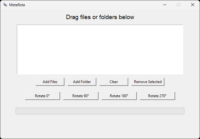 video and photo rotation app MetaRota GUI interface